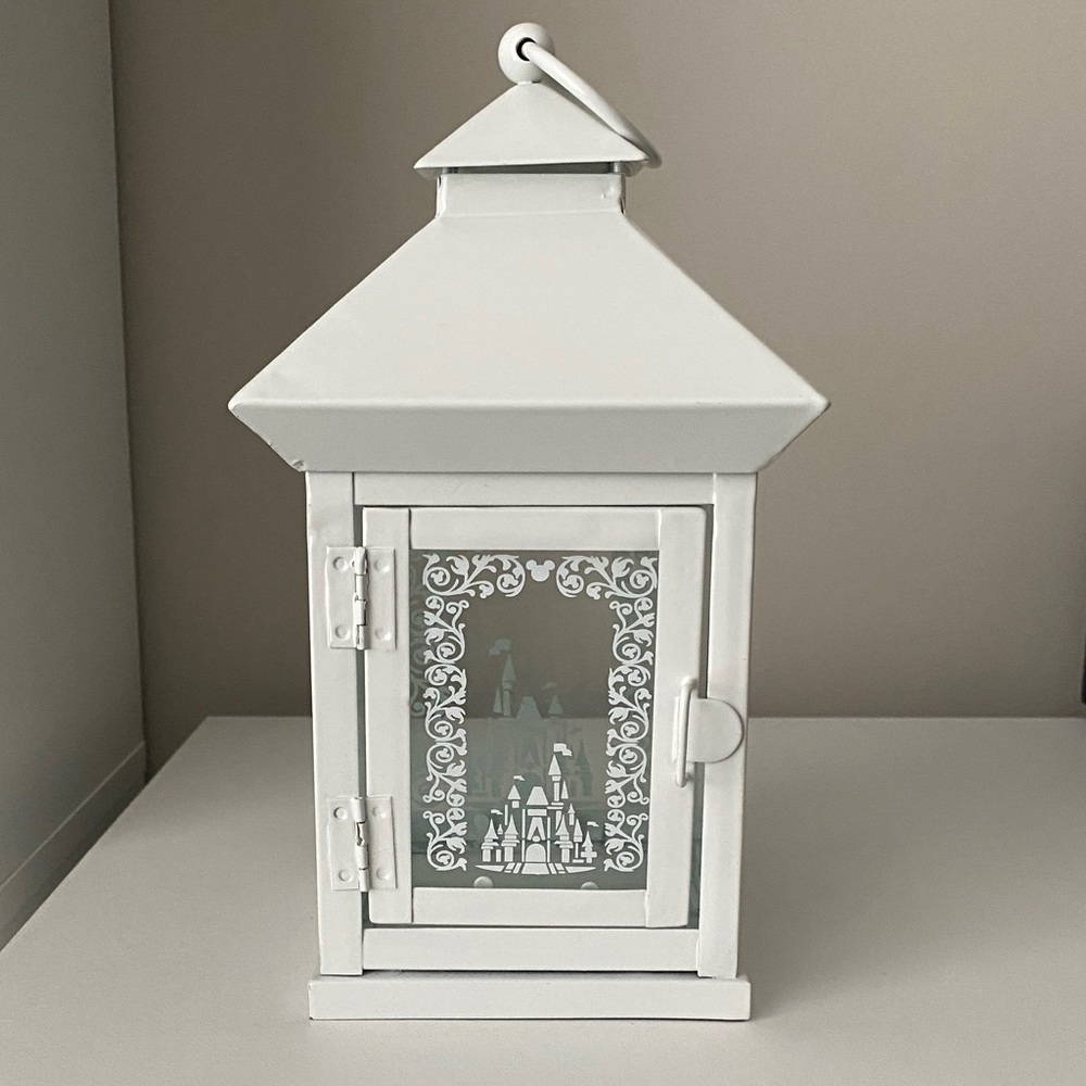 Disney Parks Cinderella Castle white medal lantern